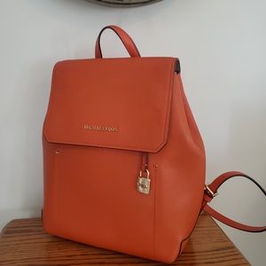 Orange Michael Kors Backback - like new